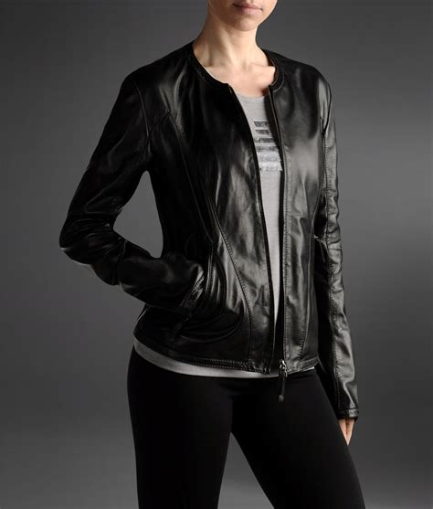 replica armani leather jackets|emporio armani leather jacket women.